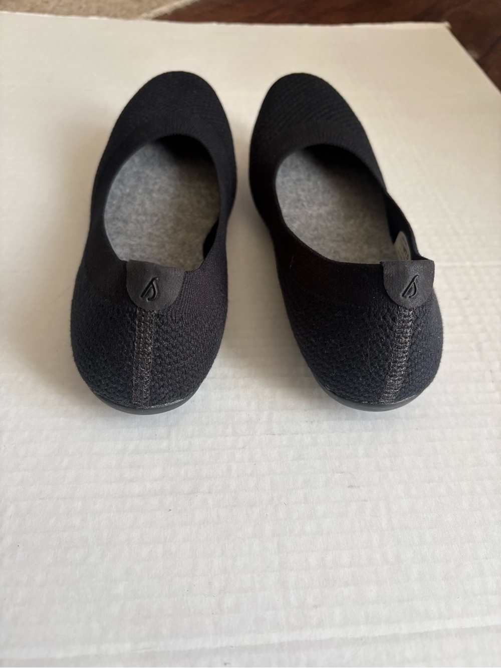 allbirds Black Mesh Knit Ballet Flats - Women's Slip-On Ballet Shoes Sz 7.5 - Picture 4 of 10